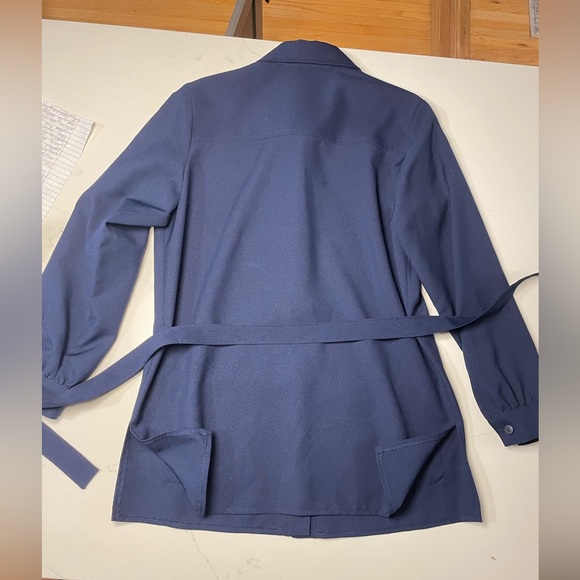 VTG ALIA TIE FRONT BLAZER BUTTON UP SHIRT JACKET SIZE 12 - Picture 2 of 9